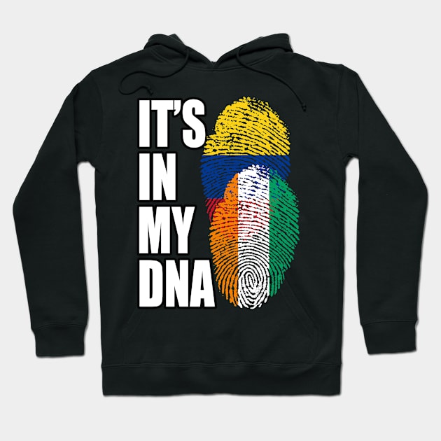 Ivorian And Colombian Mix Heritage DNA Flag Hoodie by Just Rep It!!